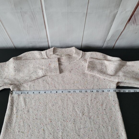 Loft Speckled Pullover Tunic Sweater, Women’s M, Long Sleeve, Cream w/ Multi EUC - Picture 10 of 11
